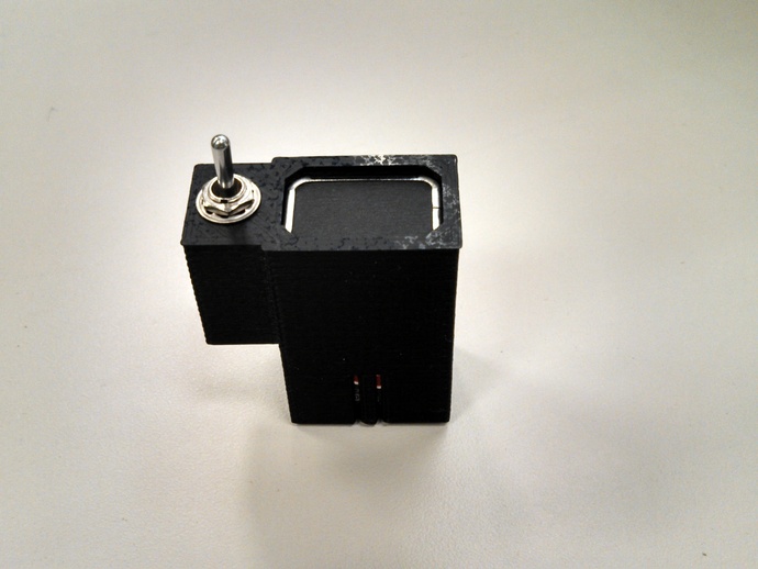 9V Battery holder with toggle switch mount